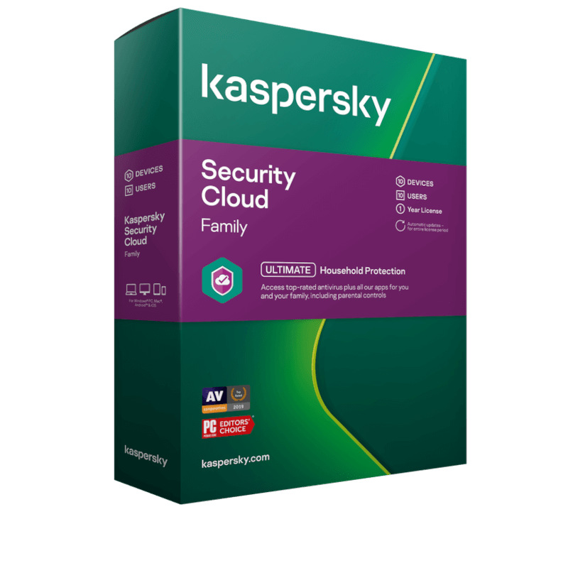 Kaspersky Security Cloud Family 2023 | 10 Appareils | 1 An | Téléchargement