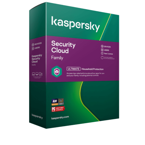 Visuel Boîte Kaspersky Security Cloud Family 2024 - MonLogiciel.fr