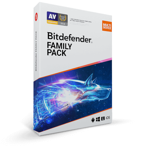 Visuel Boîte Bitdefender Family Pack 2024 - MonLogiciel.fr