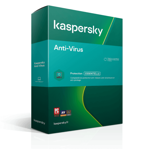 Visuel Boîte Kaspersky Antivirus 2023 - MonLogiciel.fr
