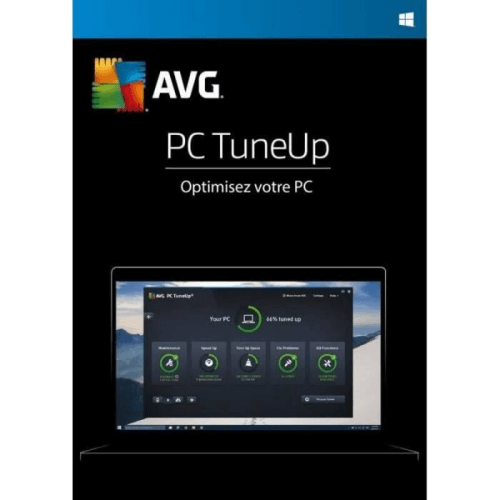 Visuel Boîte AVG PC TuneUp 2024 - MonLogiciel.fr