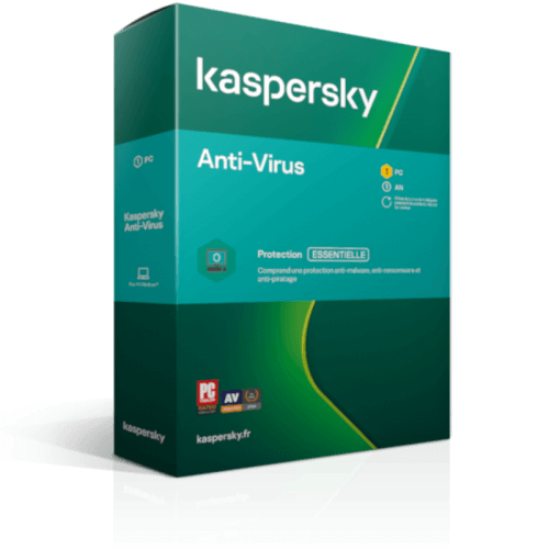 Visuel Boîte Kaspersky Antivirus 2022 - MonLogiciel.fr