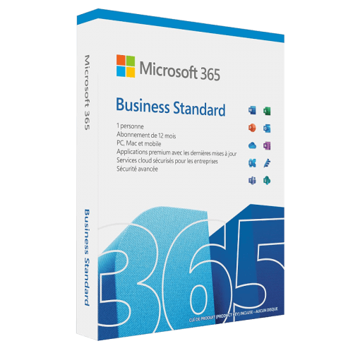 Visuel Boîte Microsoft 365 Business Standard 2023 - MonLogiciel.fr