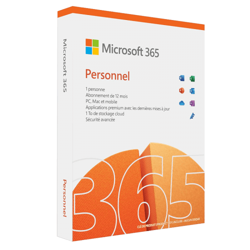 Visuel Boîte Microsoft 365 Personnel 2023 - MonLogiciel.fr