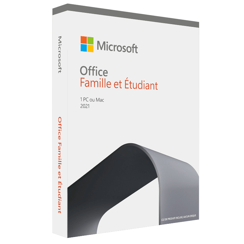 Microsoft Office Famille et Étudiant 2021 | 1 PC ou MAC | Version définitive | Boîte