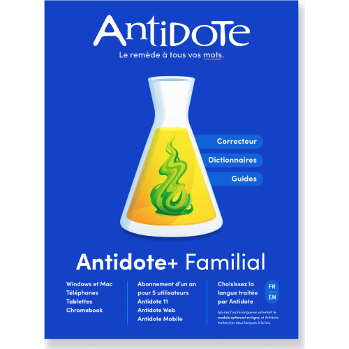 Antidote+ Familial 2023 - Correcteur, dictionnaires et guides