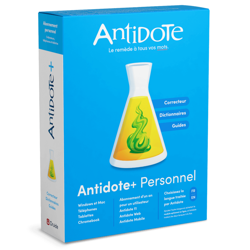 Antidote+ Personnel 2023 | 1 Utilisateur | 1 An | Boîte