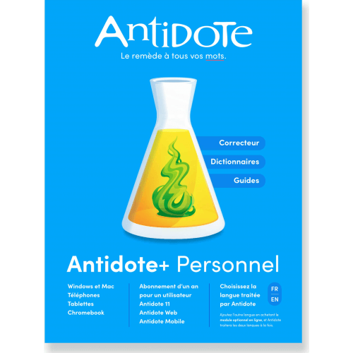 Antidote+ Personnel 2023 - Correcteur, dictionnaires et guides