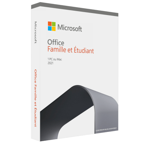 Visuel Boîte Microsoft Office Famille et Étudiant 2021 - MonLogiciel.fr