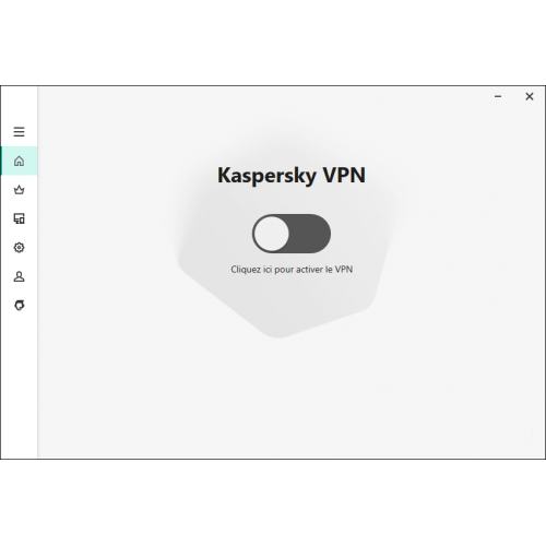 Interface Kaspersky VPN Secure Connection 2024