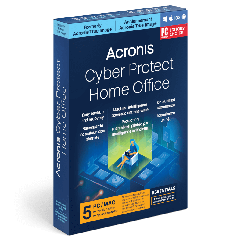 Acronis Cyber Protect Home Office Essentials 2023 | 5 Appareils | 1 An | Téléchargement