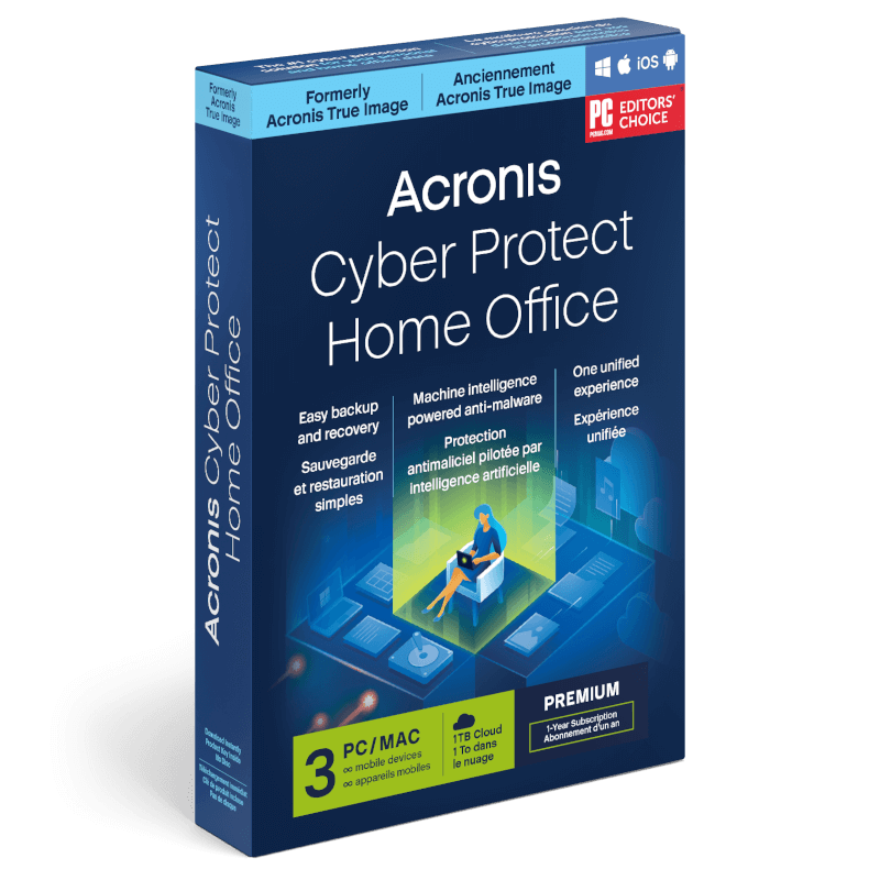 Acronis Cyber Protect Home Office Premium 2023 | 3 Appareils | 1 An | Téléchargement