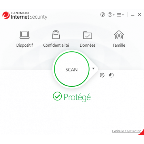 Interface Trend Micro Internet Security 2024  - Protection
