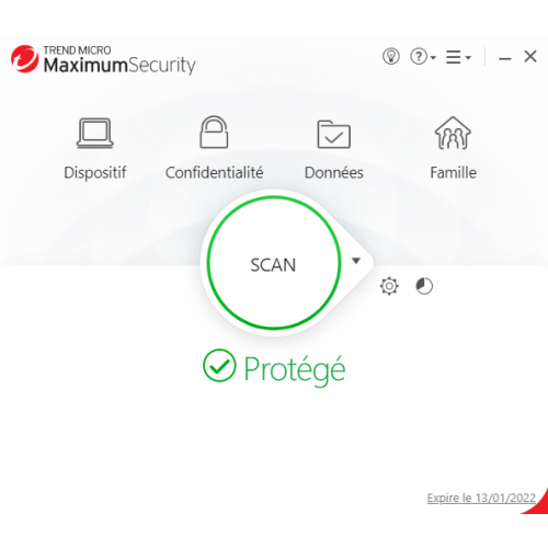 Interface Trend Micro Maximum Security 2024 - Protection