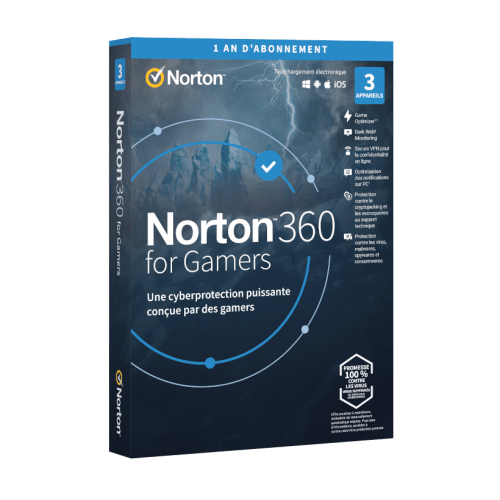 Visuel Boîte Norton 360 pour Gamers 2023 - MonLogiciel.fr