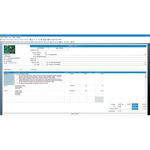 Interface Devis - EBP Auto-Entrepreneur Pratic 2024