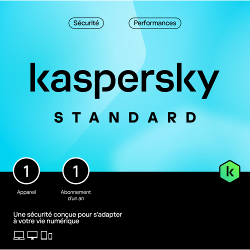 Visuel Boîte Kaspersky Standard 2023 - MonLogiciel.fr