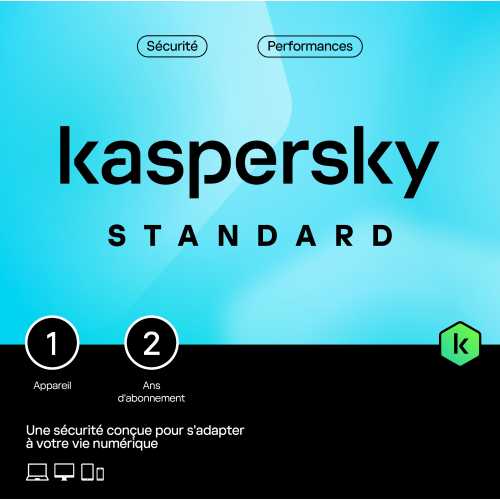 Visuel Boîte Kaspersky Standard 2023 - MonLogiciel.fr