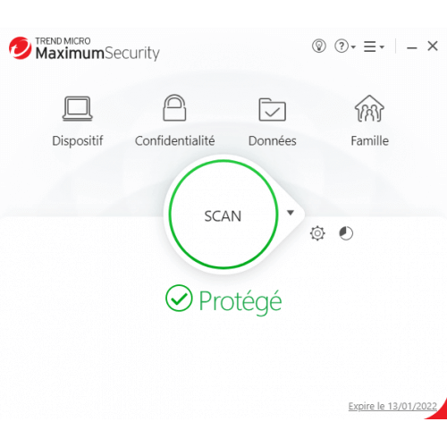 Interface Trend Micro Maximum Security 2024  - Protection