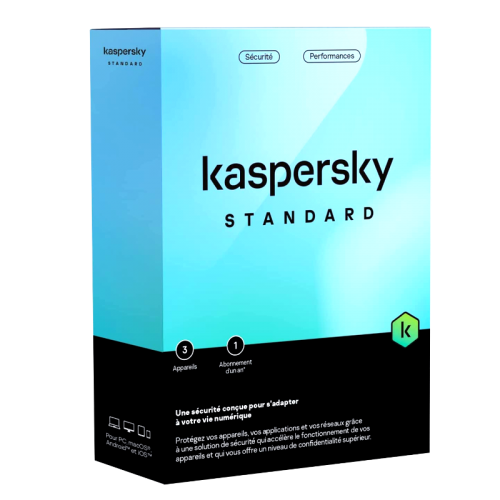Visuel Boîte Kaspersky Standard 2024 - MonLogiciel.fr
