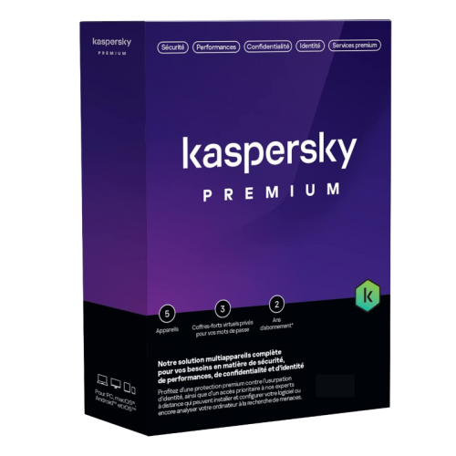 Visuel Boîte Kaspersky Premium 2024 - Mon Logiciel.fr