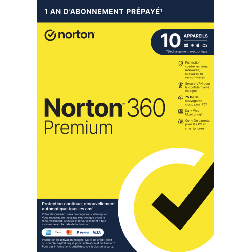 Norton 360 Premium 2024 - Avec suscription