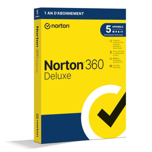 Norton 360 Deluxe 2023 | 5 Appareils | 1 An | Téléchargement