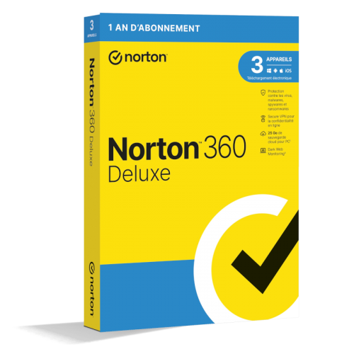 Norton 360 Deluxe 2023 | 3 Appareils | 1 An | Téléchargement