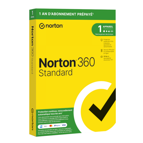 Visuel Boîte Norton 360 Standard 2024 - MonLogiciel.fr