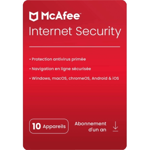 Visuel Boîte McAfee Internet Security 2024 - MonLogiciel.fr