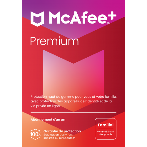 Visuel McAfee+ Premium Family 2024 - MonLogiciel.fr