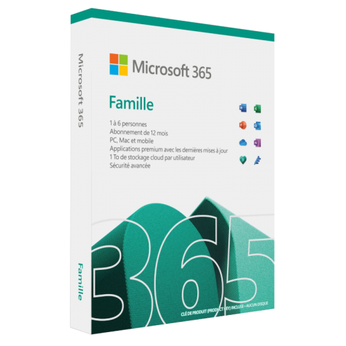 Visuel Boîte Microsoft 365 Famille 2024 - MonLogiciel.fr