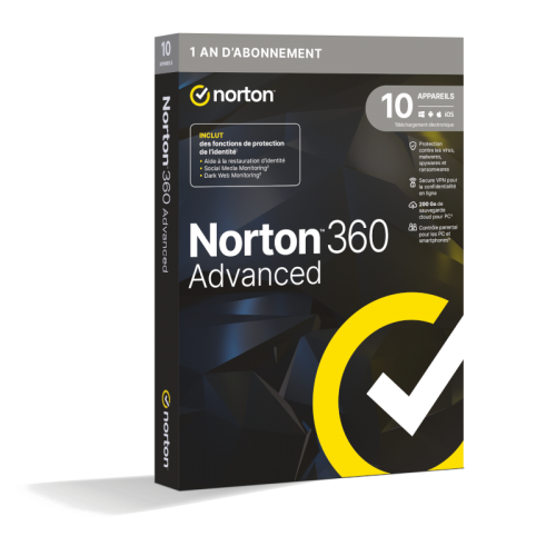 Visuel Boîte Norton 360 Advanced 2024 - MonLogiciel.fr